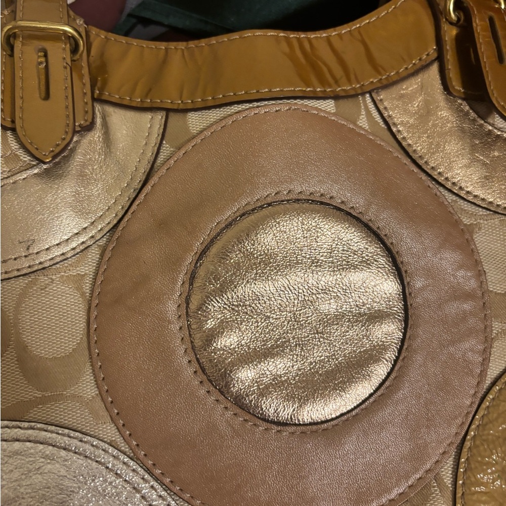Coach Brown and Silver Signature Tote - Picture 11 of 12